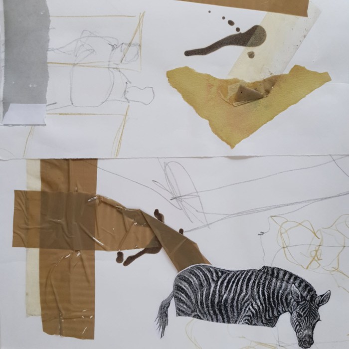 Paper collage 30 by 30cm