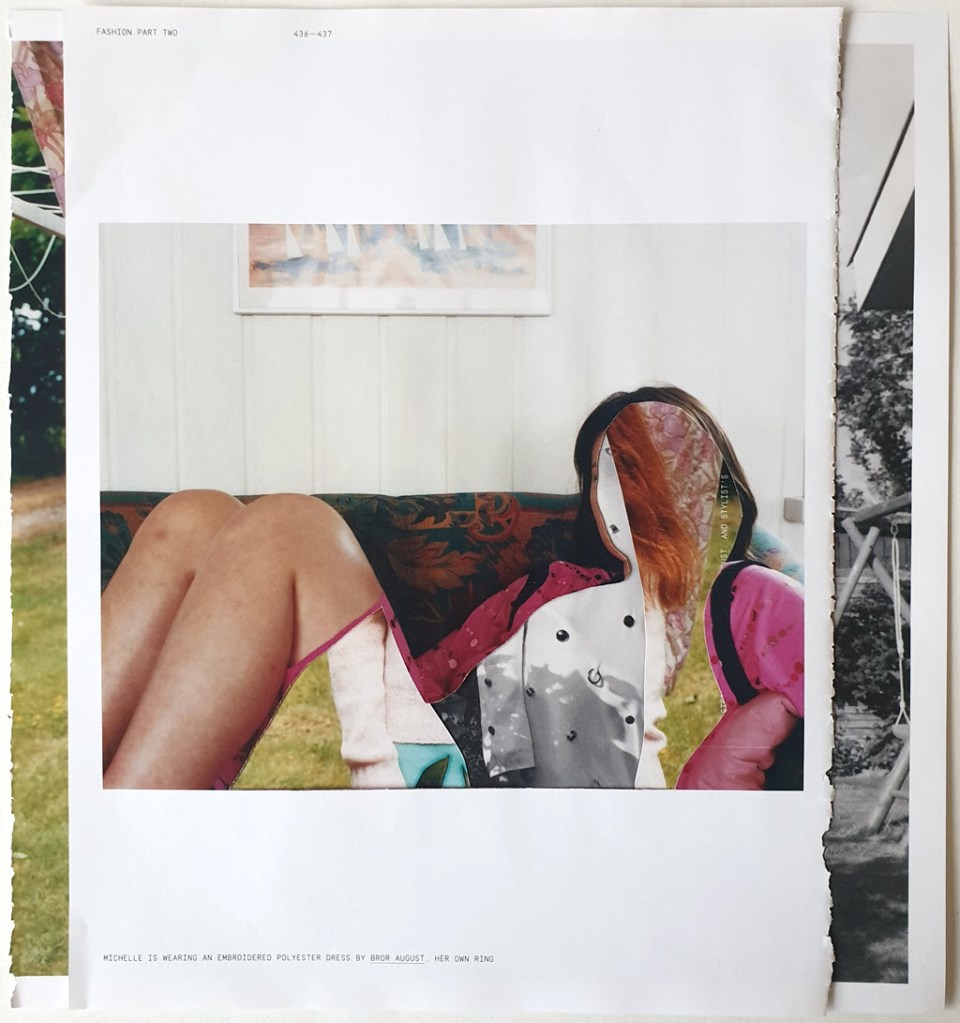 Analogue paper assemblage made from magazine and book pages.