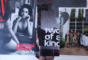 Paper collage made from magazine pages