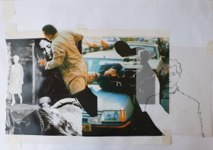 Paper collage made from magazine pages