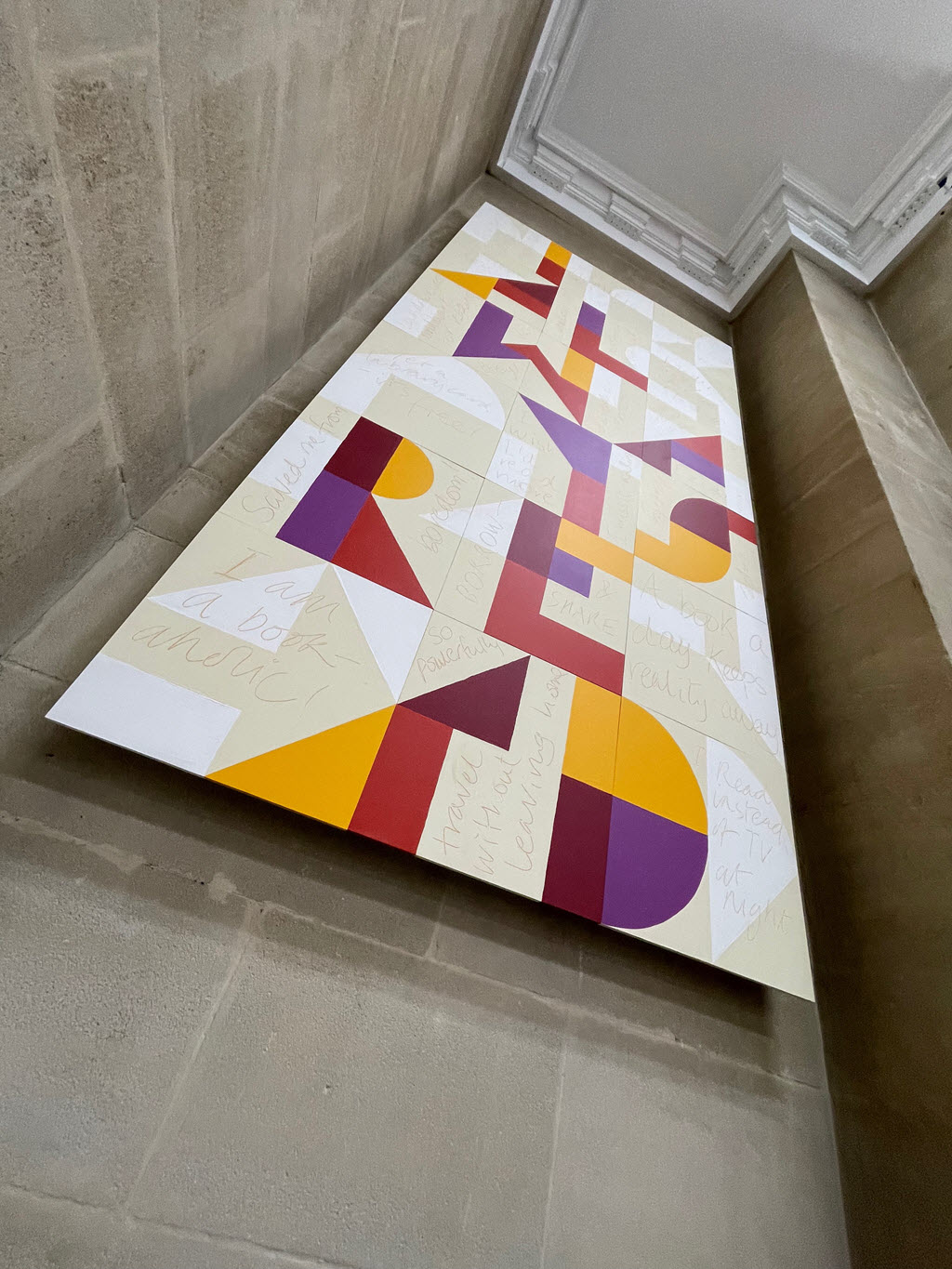 Artwork from low angle