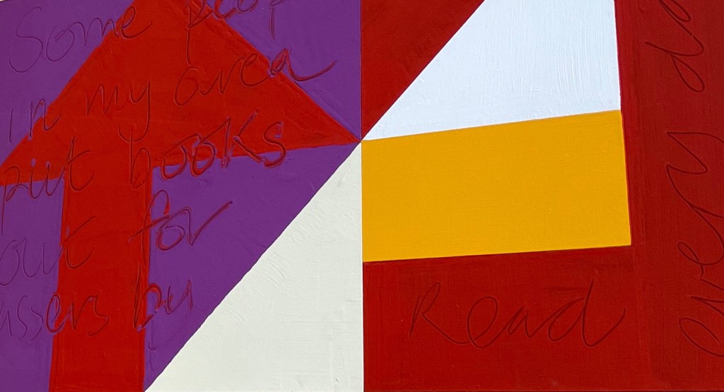 Detail of artwork showing two panels